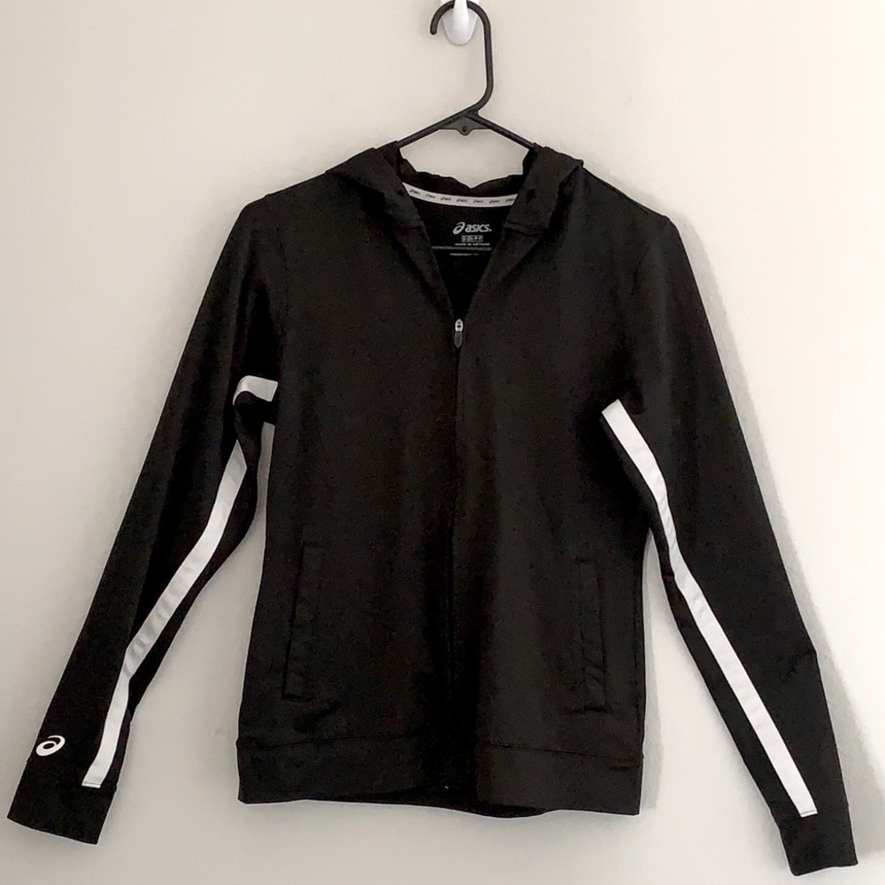 Asics Athletic Hooded Jacket | Size: Small | Color: Black